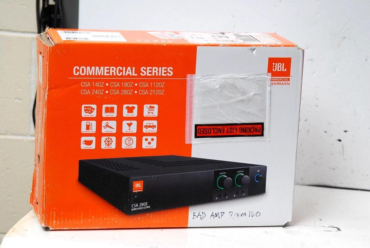 Used JBL CSA 140Z 40W 70/100V Power Amplifier - Used In Box