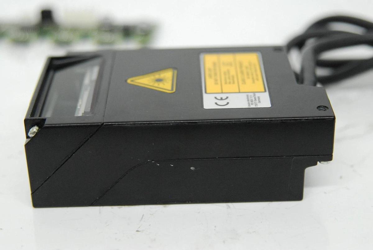 Used Leuze BCL 148.70 50113233 650nm Laser Barcode Scanner W/ Stratec 2096-0-3 Board