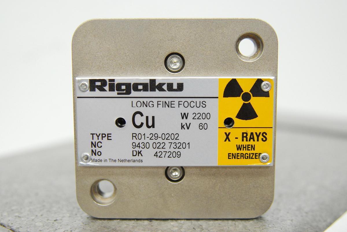 Used Rigaku R01-29-0202, 9430 022 73201, DK 427209 Long Fine Focus (LFF) 2200W Copper (Cu) Analytical X-ray tube