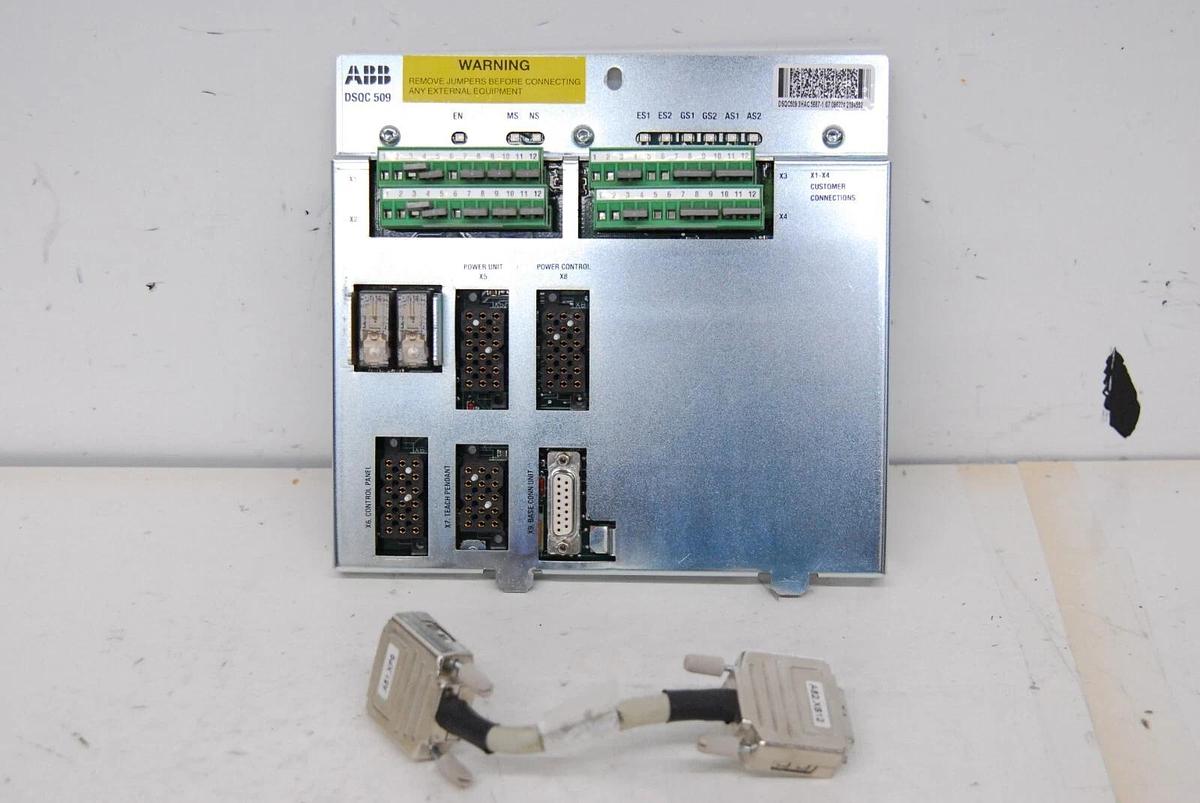 Used ABB DSQC 509 3HAC5687-1 Base Panel Connection Unit W/ 3HAC5518-1 Cable