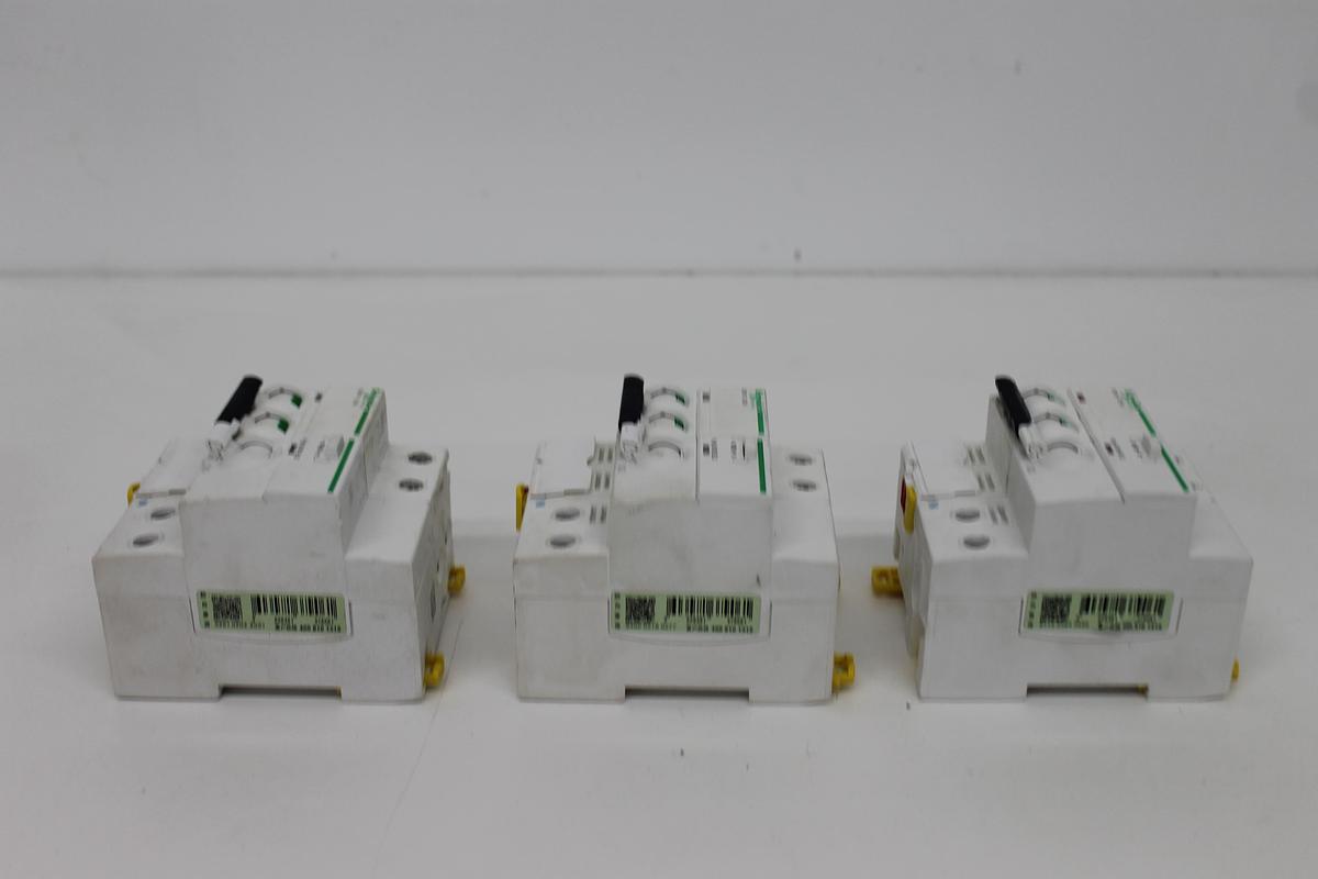 Used Schneider iC65N + iC65 ELE Circuit Breakers LOT OF 3
