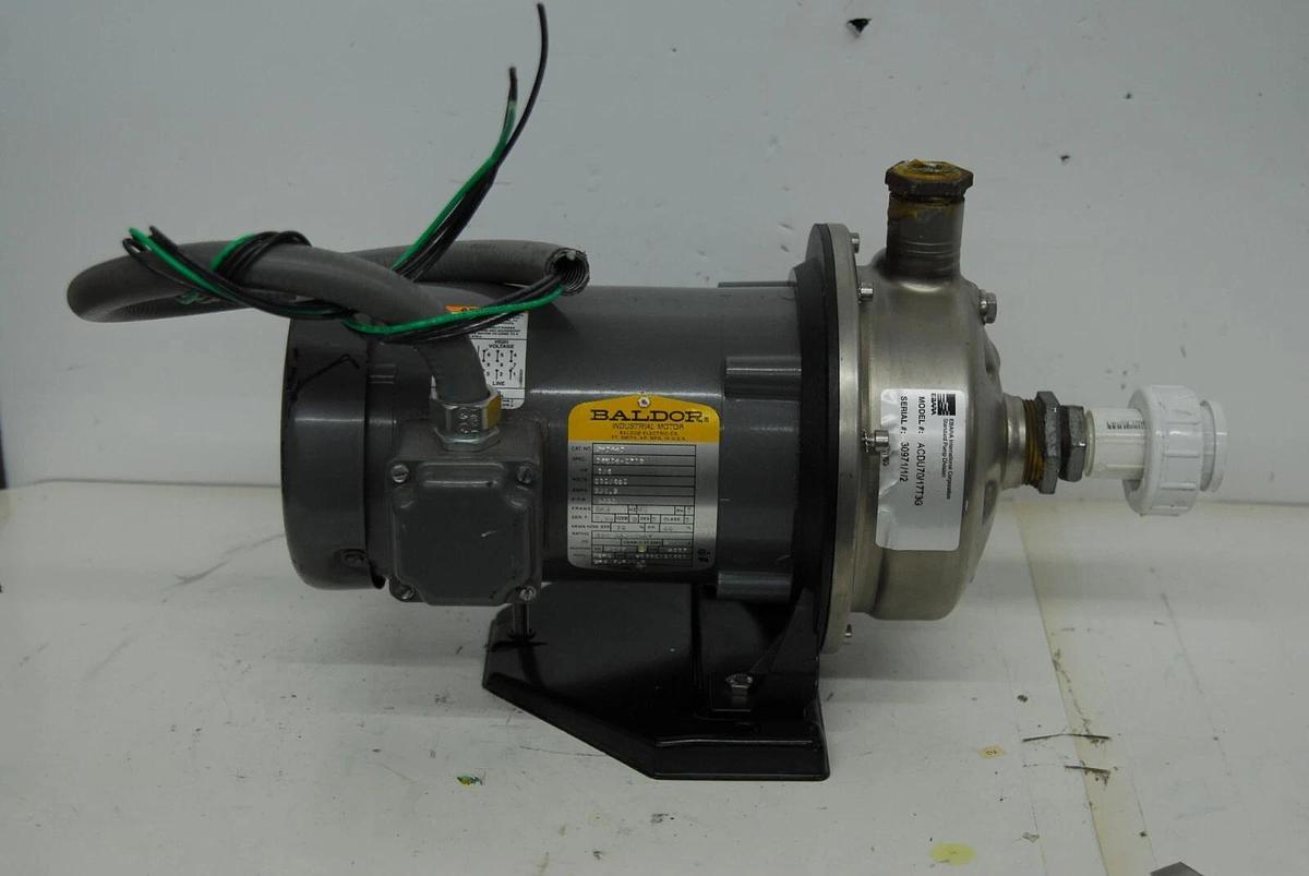 Used EBARA ACDU70/17T3G Stainless Steel Centrifugal Pump / Baldor JM3463 Motor