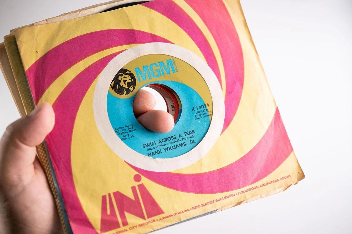 Used Hank Williams Jr. 45 Record Lot of 6