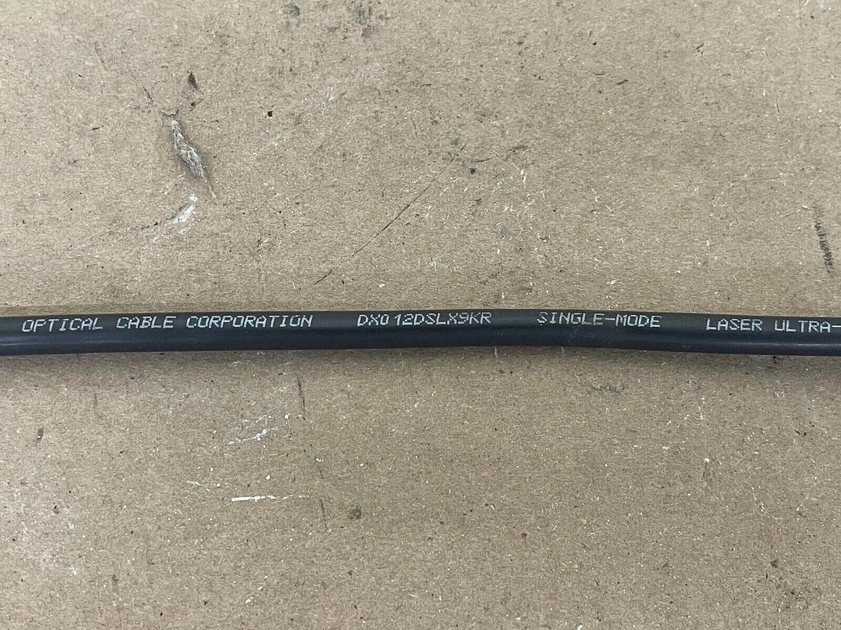 Used 50' Optical Cable Corporation Laser Ultra-Fox G.652.D Single-Mode DX012DSLX9KR