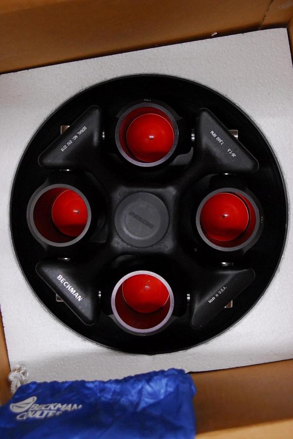 Beckman JS-7.5 Swing Bucket Rotor 7500RPM W/ 715g 362216 Buckets