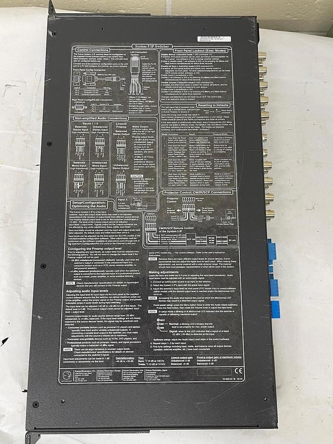 Used Extron System 5 IP Switcher (33-669-02)