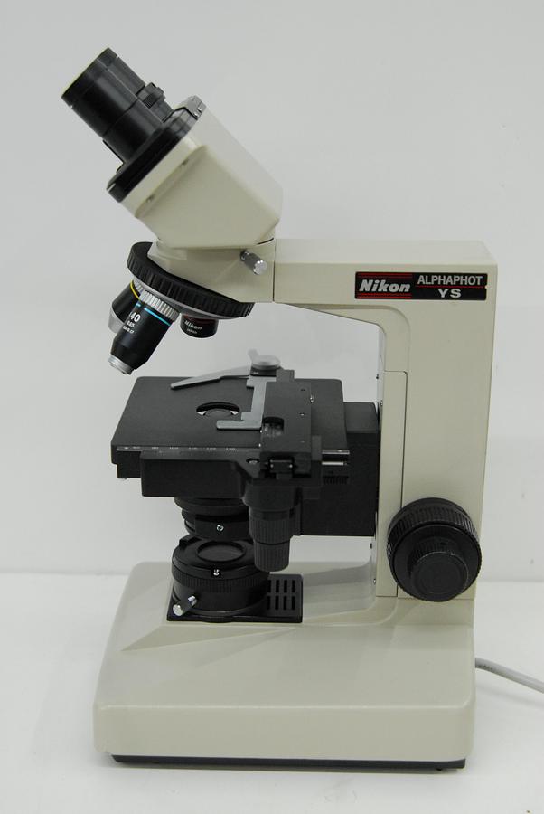 Used Nikon Alphaphot YS Binocular Microscope W/ 4x/10x/40x Objectives
