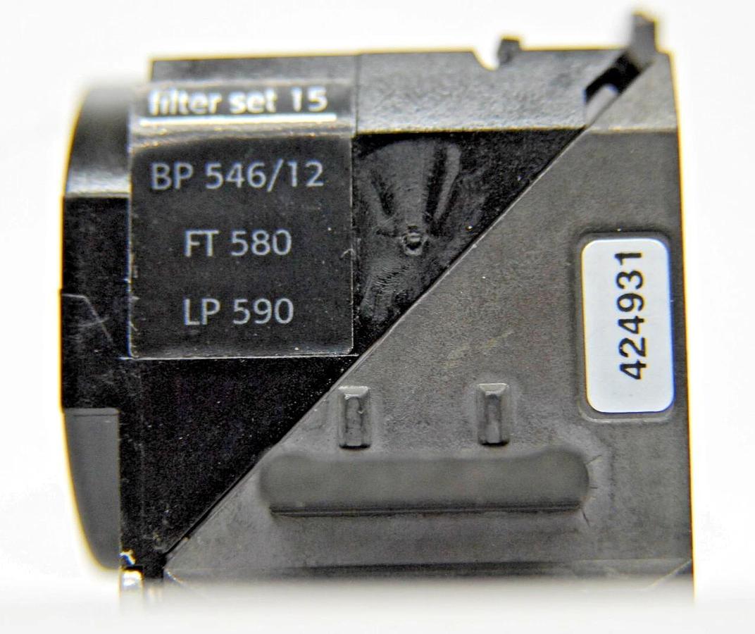 Used Zeiss 424931 Filter Cube Set 15 (BP 546/12, FT 580, LP 590) - Axiovert 200M