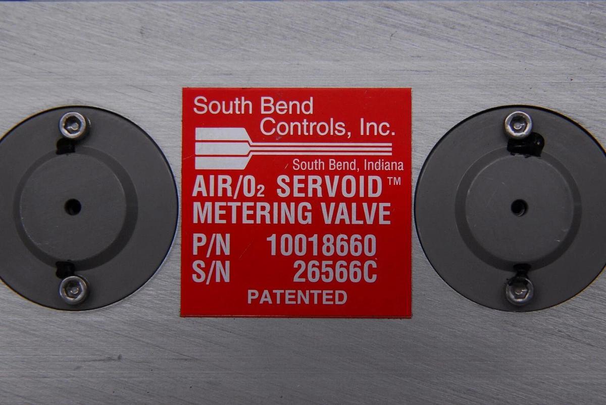 Used South Bend Controls 10018660 Air/O2 Servoid Metering Valve (From 7200 Series)