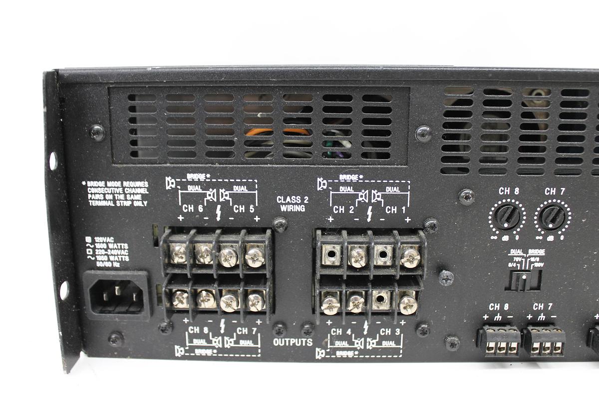 Used Crown 8 Channel Solid State Amplifier GCTS8200A