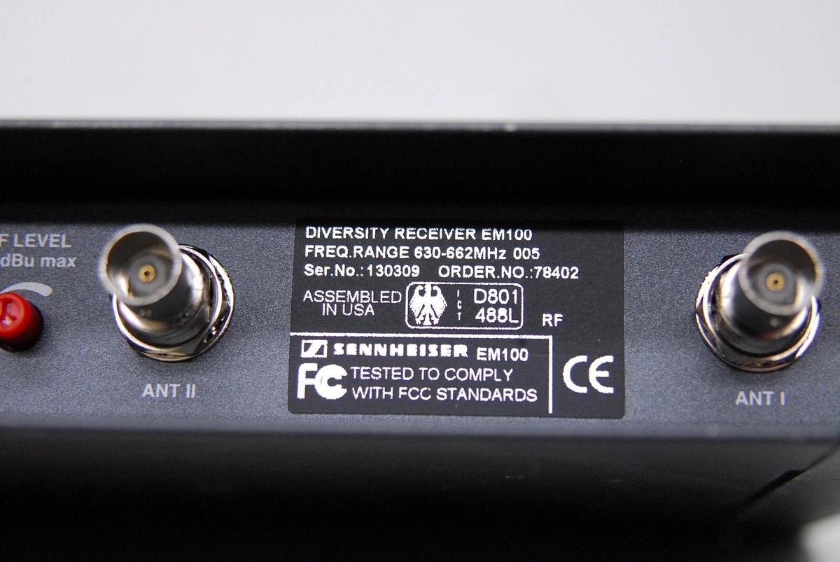 Used Sennheiser EW100 EM100 Diversity Wireless Receivers - Not for US use