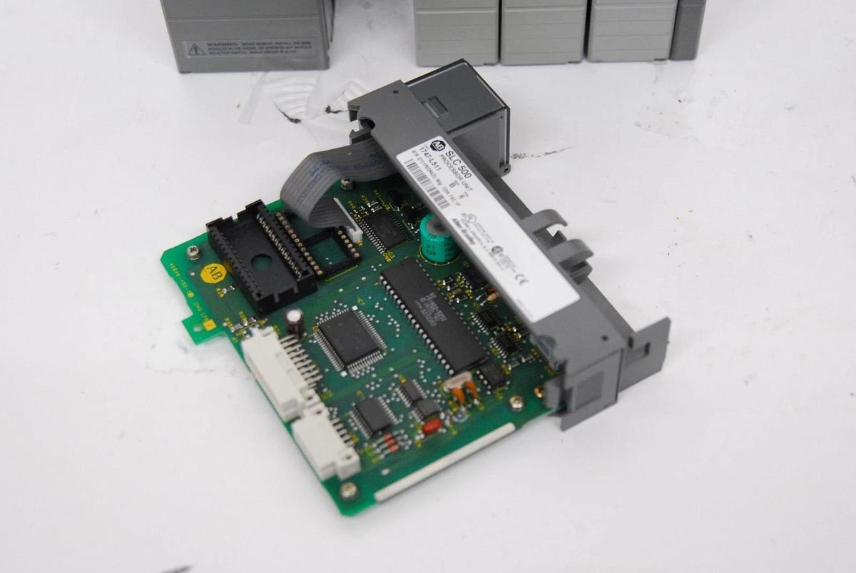 Used AB SLC 500 1746-A4 4-Slot Rack, 1747-L511 CPU, 1746-IA16, 1746-OW16, 1746-P1