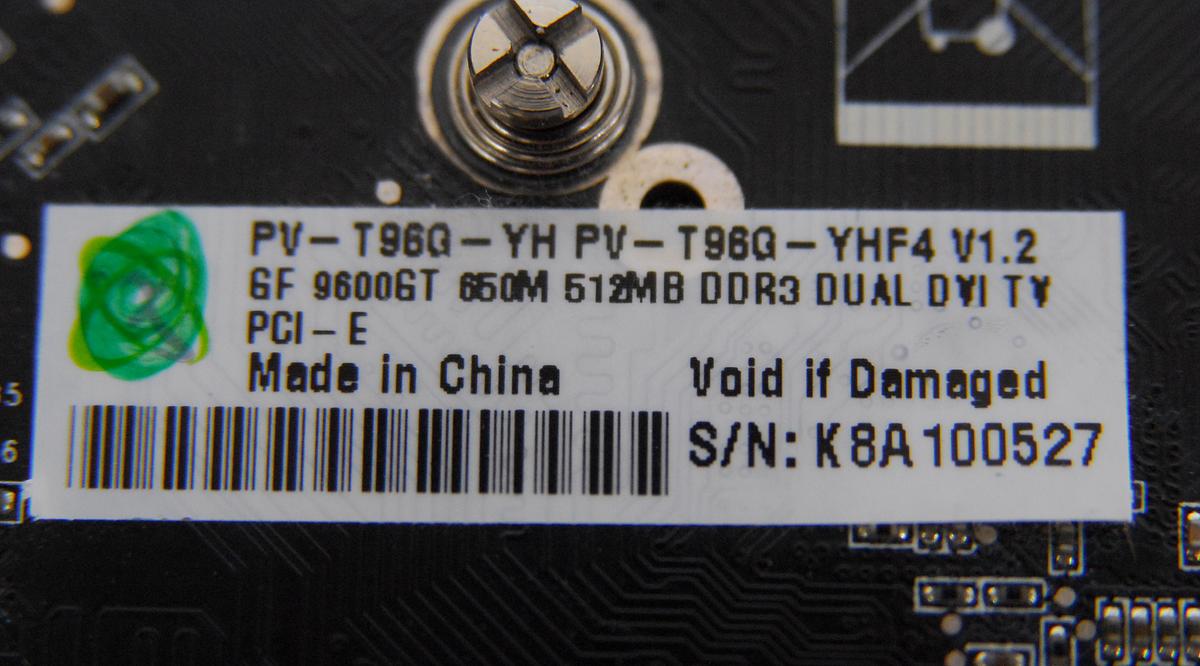 Used XFX GeForce 9600 GT K8A100527 512MB DDR3 Graphics Card - GE Voluson E8