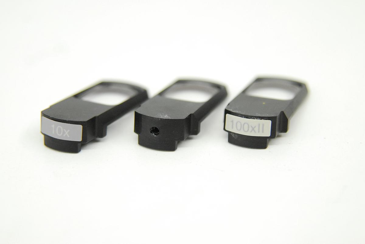 Used Nikon 10x, 100xII, 40x Nomarski Prism Slider (TE2000) - Lot of 3