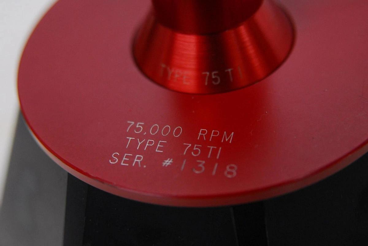 Used Beckman Type 75 Ti 8 Position Fixed Angle 75,000 RPM Titanium Rotor