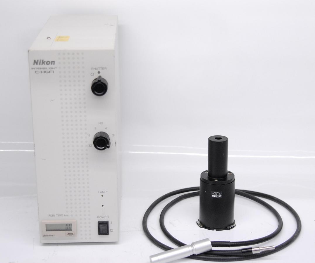 Used Nikon Intensilight C-HGFI Microscope Fluorescent Illuminator w/ C-HGFIA Adapter