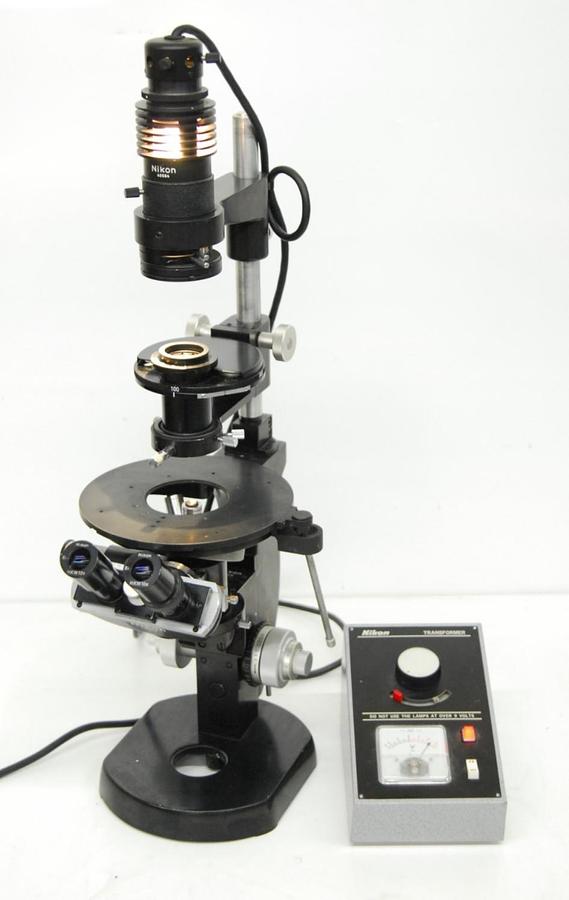 Used Nikon MS Inverted Phase Contrast Microscope 4/10/40 Objectives - Vintage Working