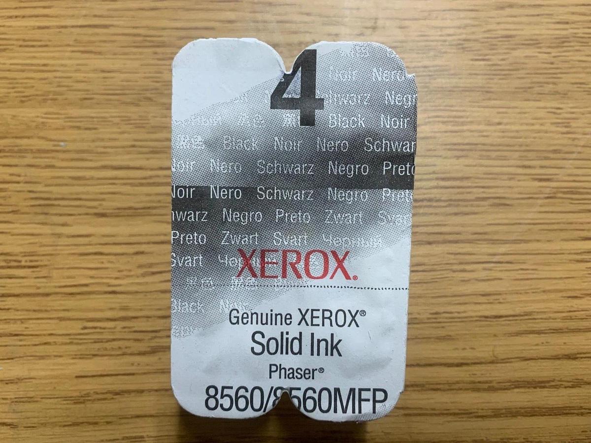 Used Genuine Xerox 8560/8560MFP Black Solid Ink Toner Cartridge Phaser 108R00726