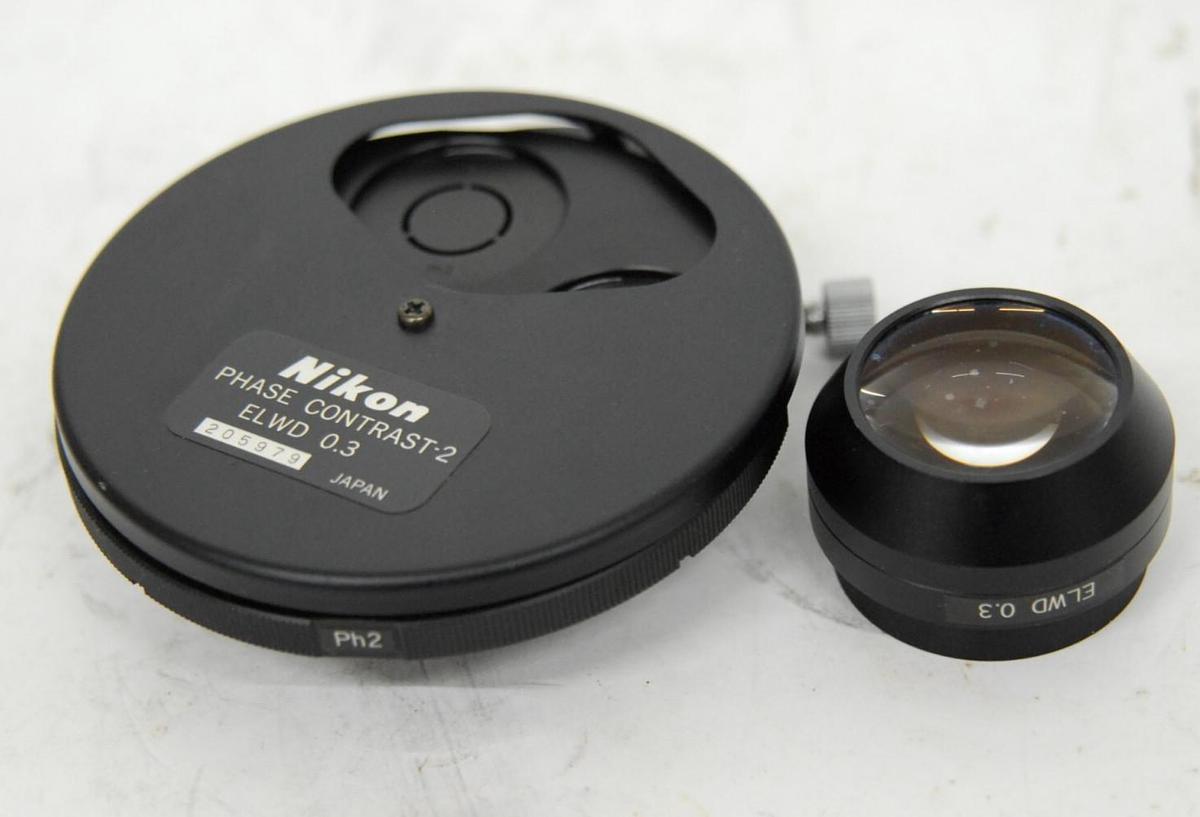 Used Nikon Phase Contrast-2 ELWD 0.3 Turret W/ Lens (Ph1,Ph2,Ph3,PhL) - Diaphot