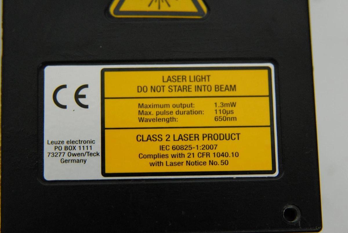 Used Leuze BCL 148.70 50113233 650nm Laser Barcode Scanner W/ Stratec 2096-0-3 Board