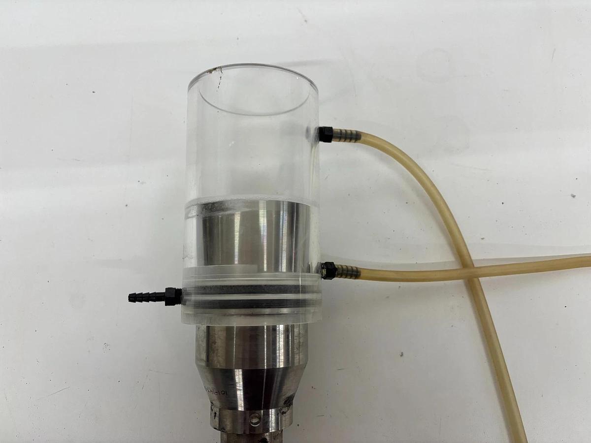 Used Branson Cup Horn, 3” dia. Clear Plastic Chamber, 101-147-048