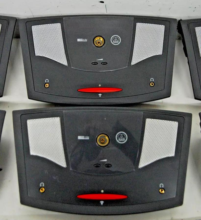 Used AKG CS5 DU Conference Delegate Base Unit W/ Microphone, 1x AC Adapter - Lot of 6