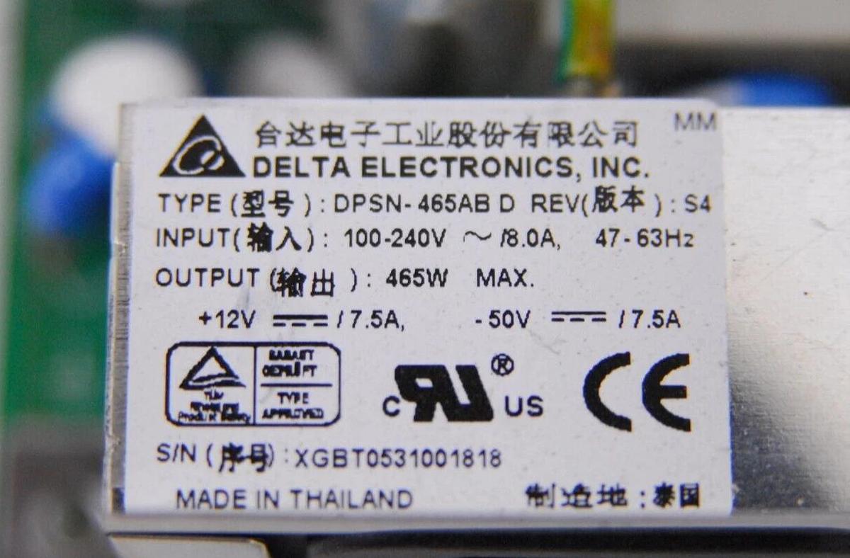 Used Delta DPSN-465AB D S4 465W Power Supply