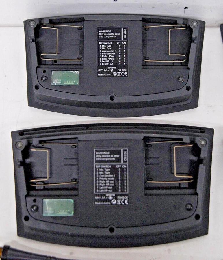 Used AKG CS5 DU Conference Delegate Base Unit W/ Microphone, 1x AC Adapter - Lot of 4