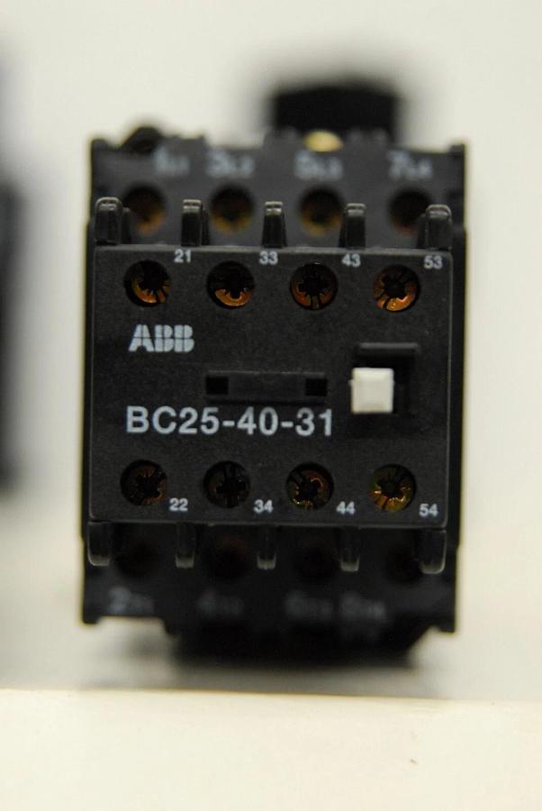 Used ABB BC25 Contactor W/ ABB BC25-40-31 Contact Block