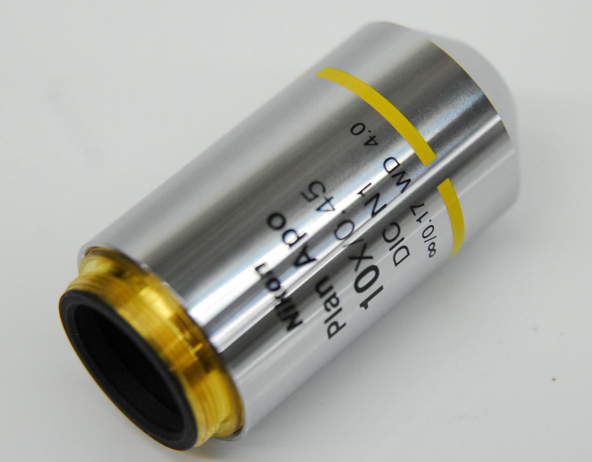 Used Nikon Plan Apo 10x/0.45 DIC N1 ∞/0.17 WD 4.0 Microscope Objective