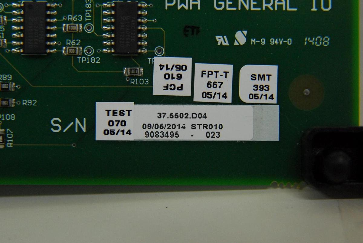 Used Vision BioSystems PWA GENERAL IO 37.5502.110.D04 Control Card W/ Attached Cable