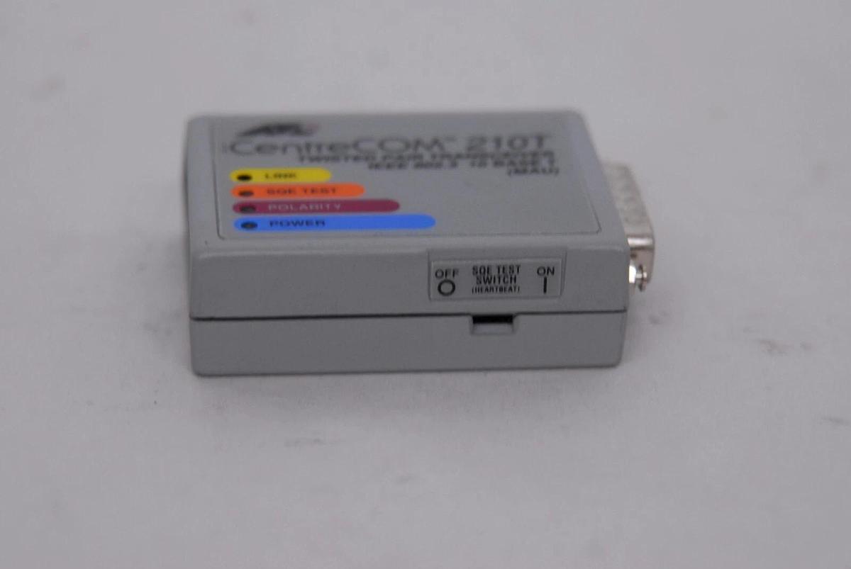 Used ATI AT-210T CentreCOM 210T Twisted Pair Transceiver IEEE 802.3, 10 BASE T (MAU)