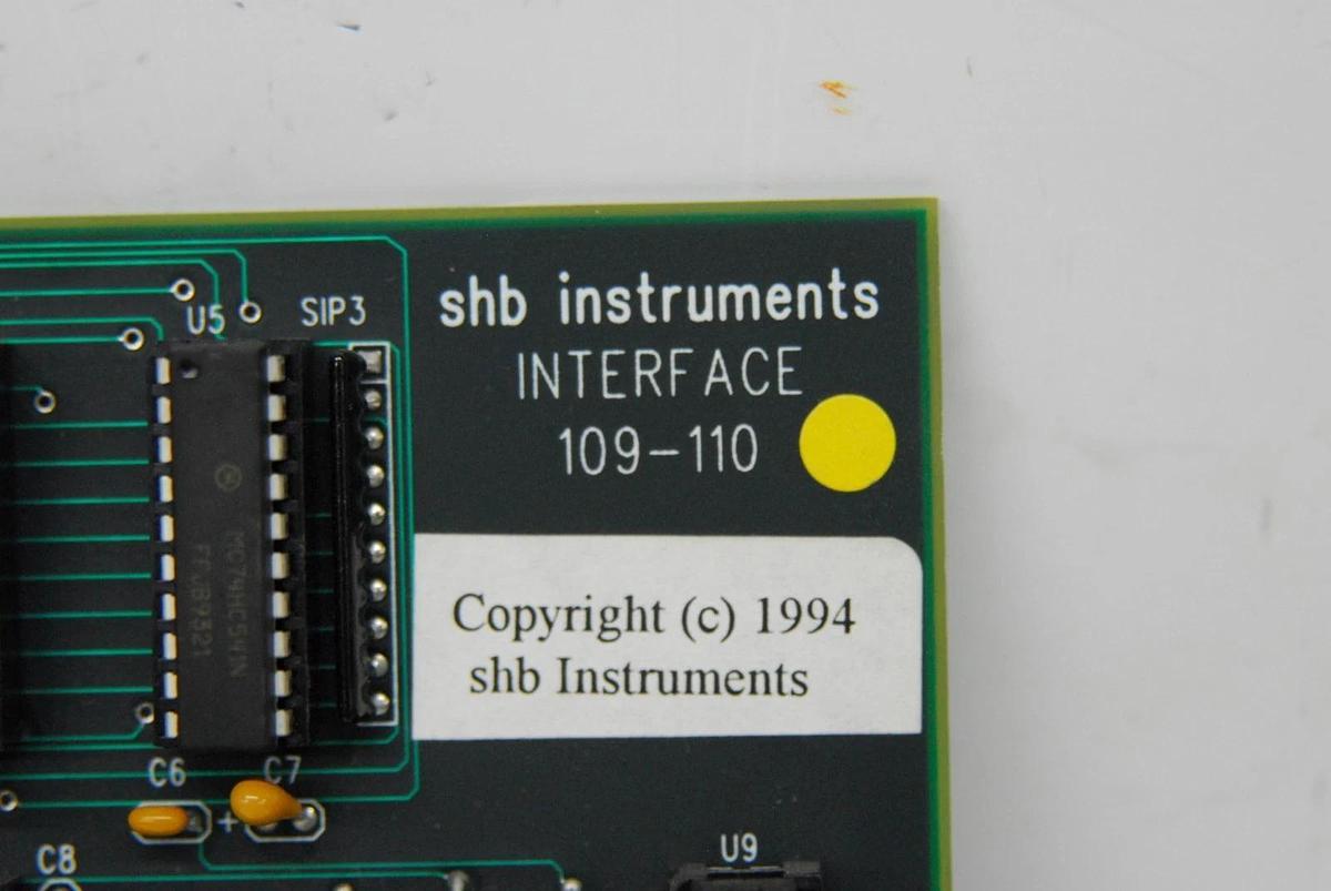 Used SHB Instruments 109-110 Interface Board - 109 Hysteresis Loop Tracer