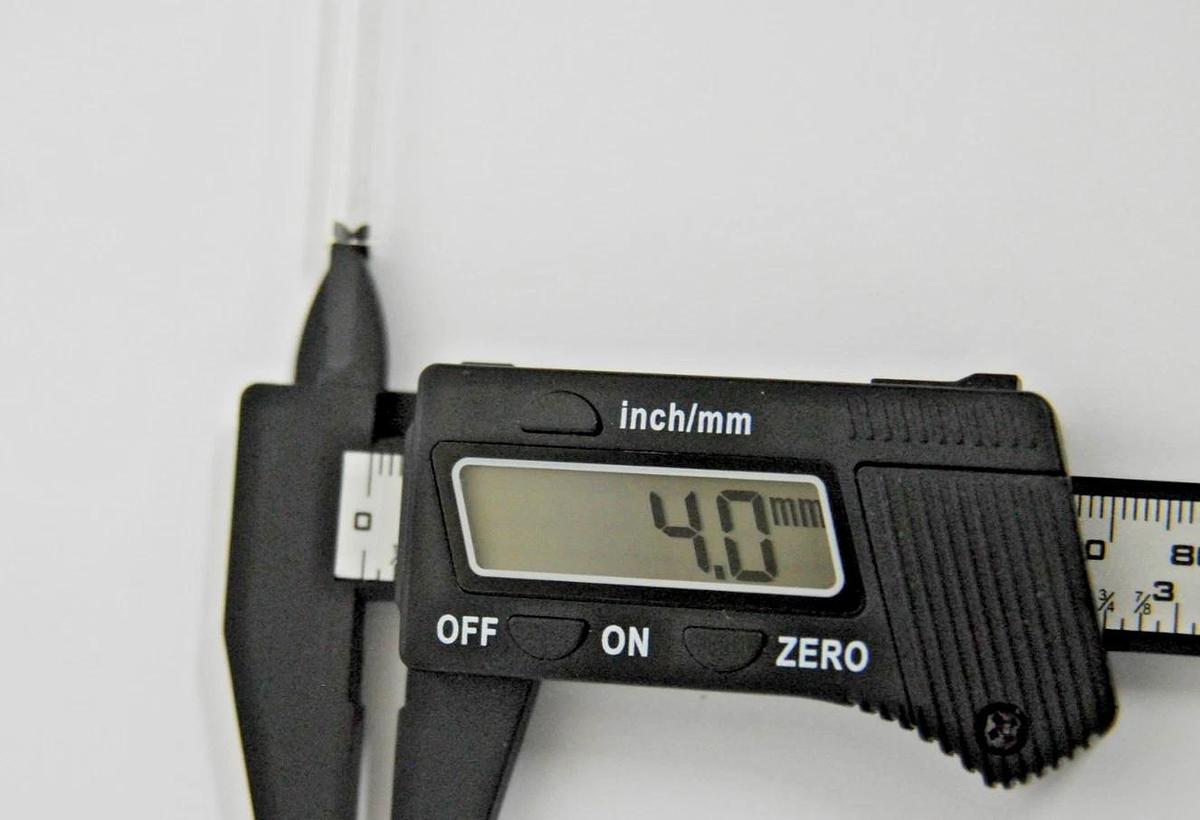 Corning Pyrex Tubing, Borosilicate Glass 6mm OD, 4mm ID, 1mm wall, 48" Long