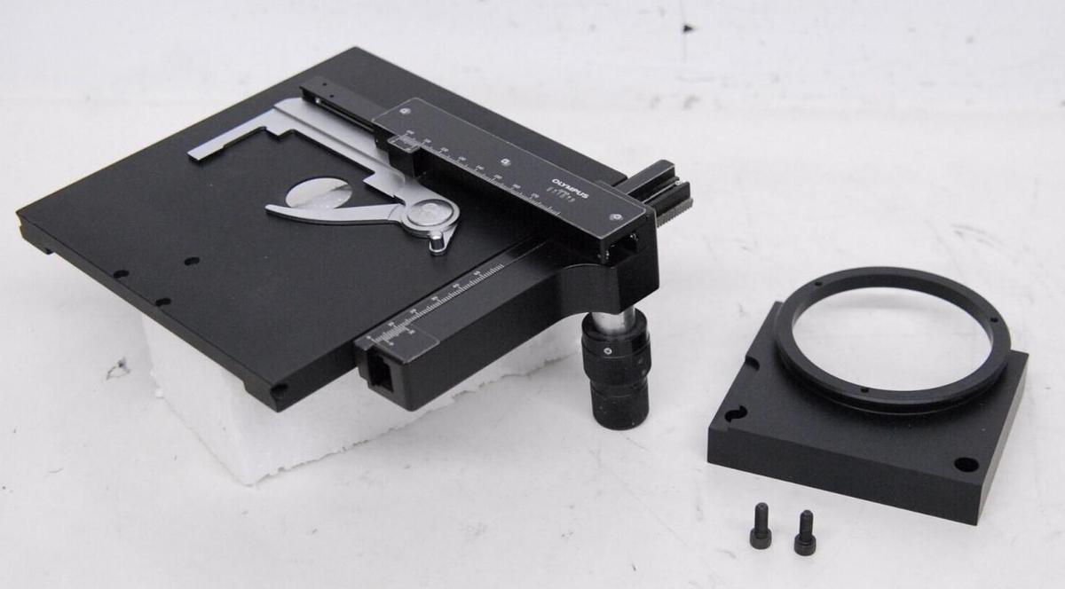 Used Olympus Spectra-Tech X-Y Stage W/ Clip, Stage Mount (0047-172D IR-Plan)