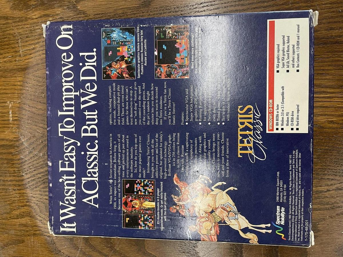 Used Spectrum Holobyte Classic Series Tetris Classic Windows CD-ROM