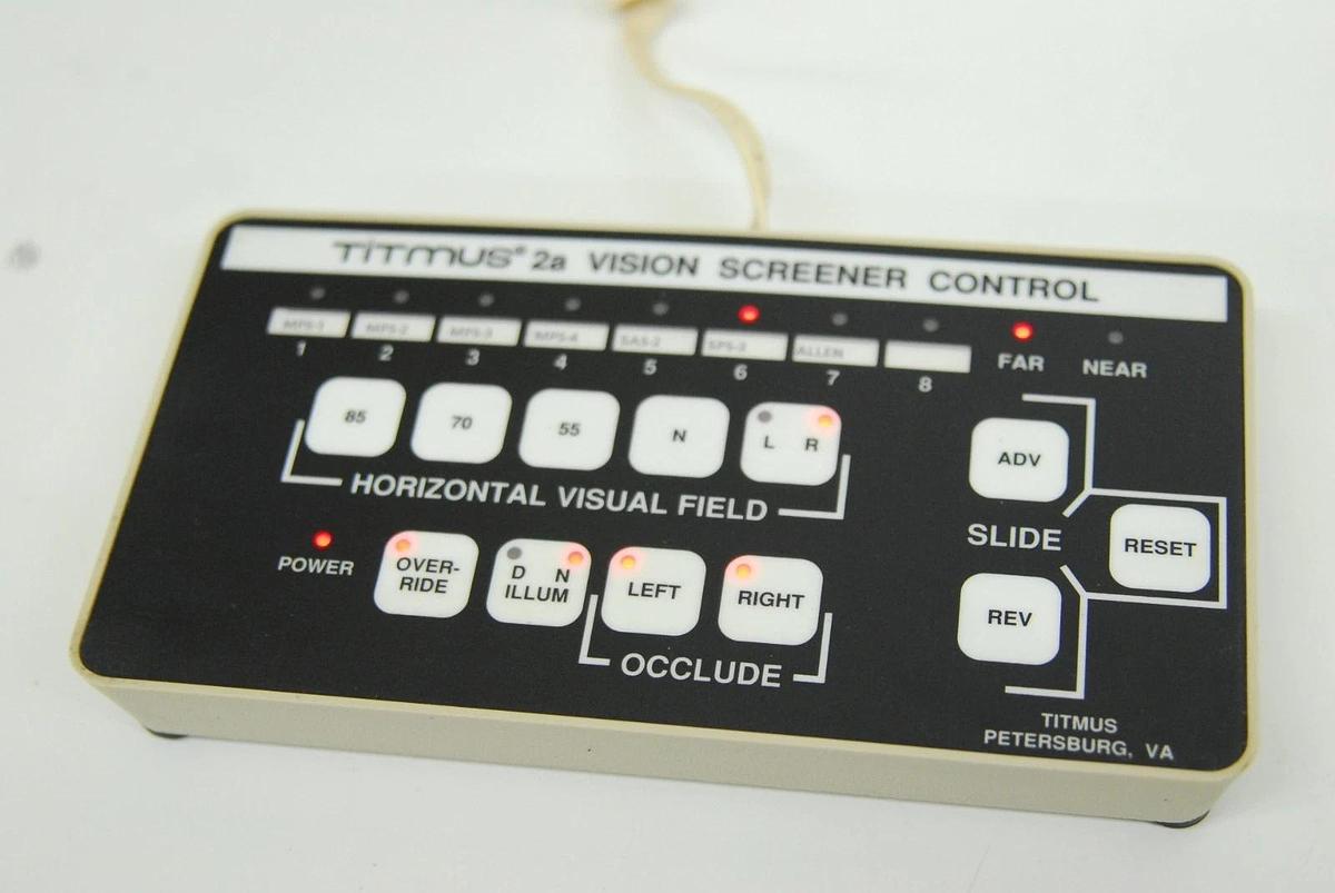 Used Titmus 2a Vision Screener W/ Controller, +1.75 TI-LP175 Lens - Tested