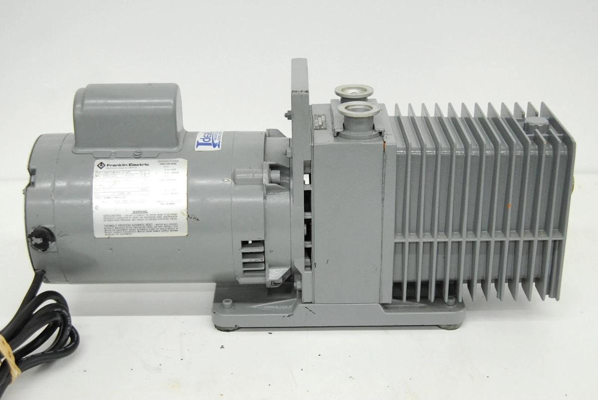 Used Alcatel 2008A Dual-Stage Rotary Vane Vacuum Pump W/ Oil Mist Filter EMF10