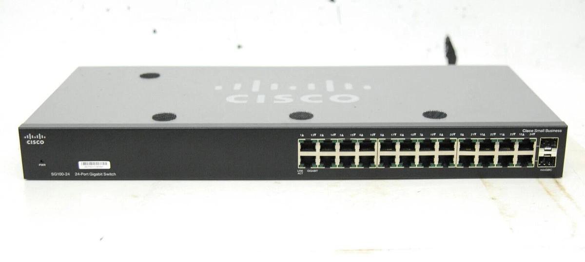 Used Cisco SG100-24 v2 24-Port Gigabit Switch Unmanaged