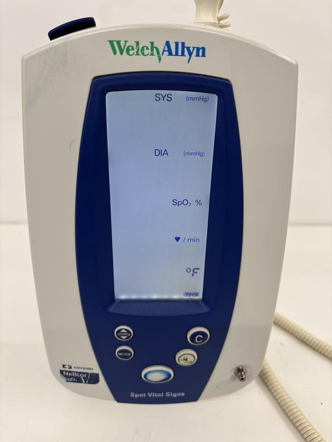 Used Welch Allyn 420 Spot Vital Monitor w/ Temp Probe + Power Supply