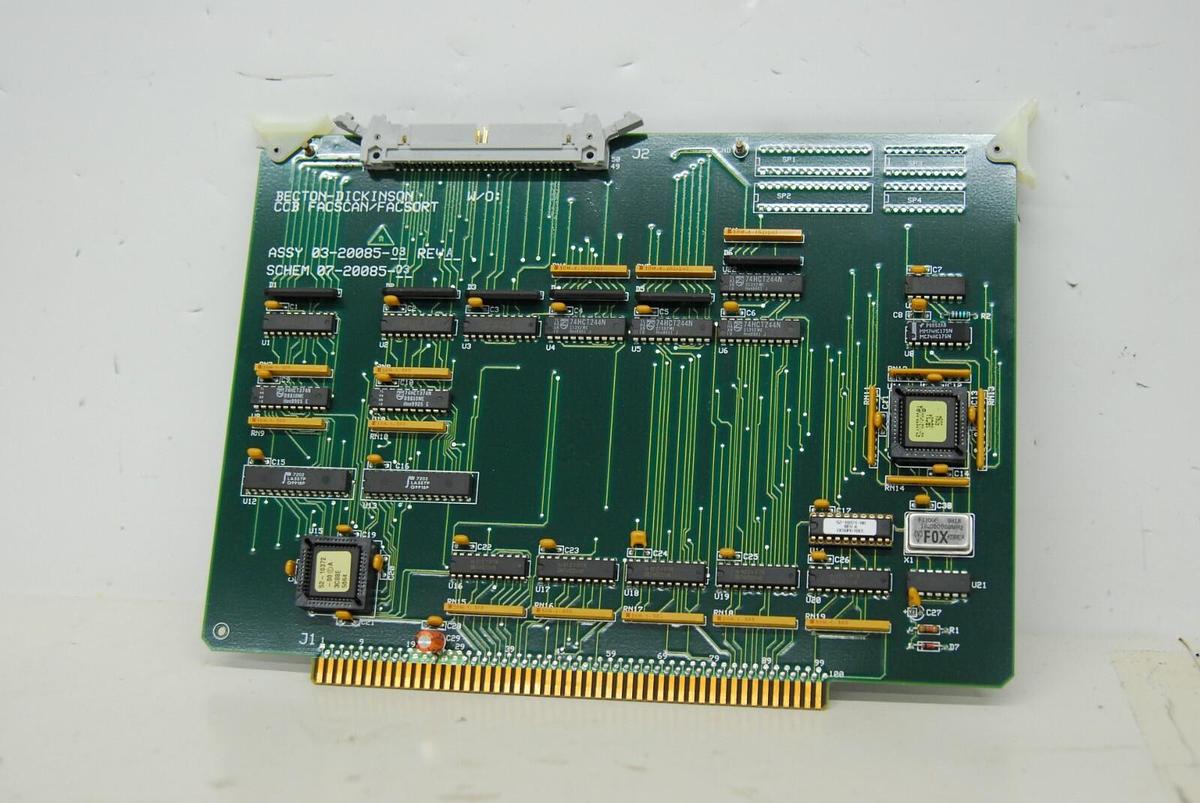 Used Becton Dickinson CCB FACSCAN/FACSORT 03-20085-03 REV: A Board (FACSCalibur)