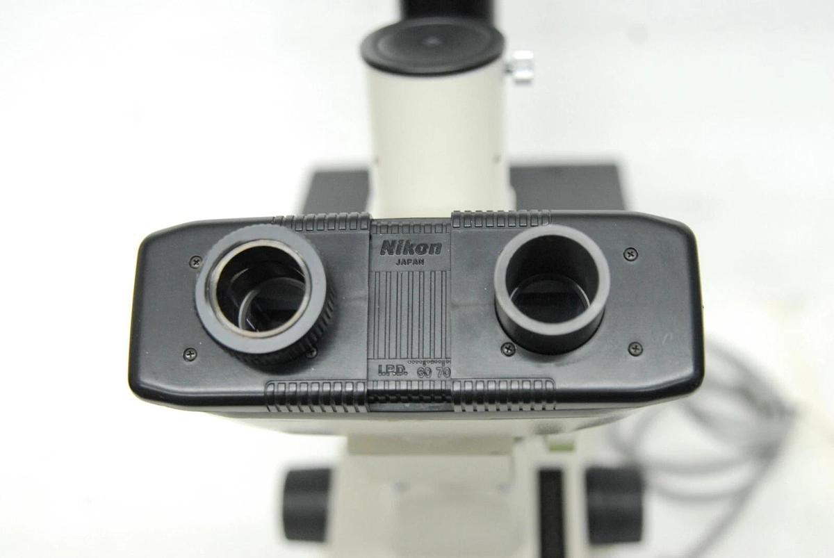 Used Nikon TMS- F Inverted Trinocular Microscope W/ 4x Objective - Read Description
