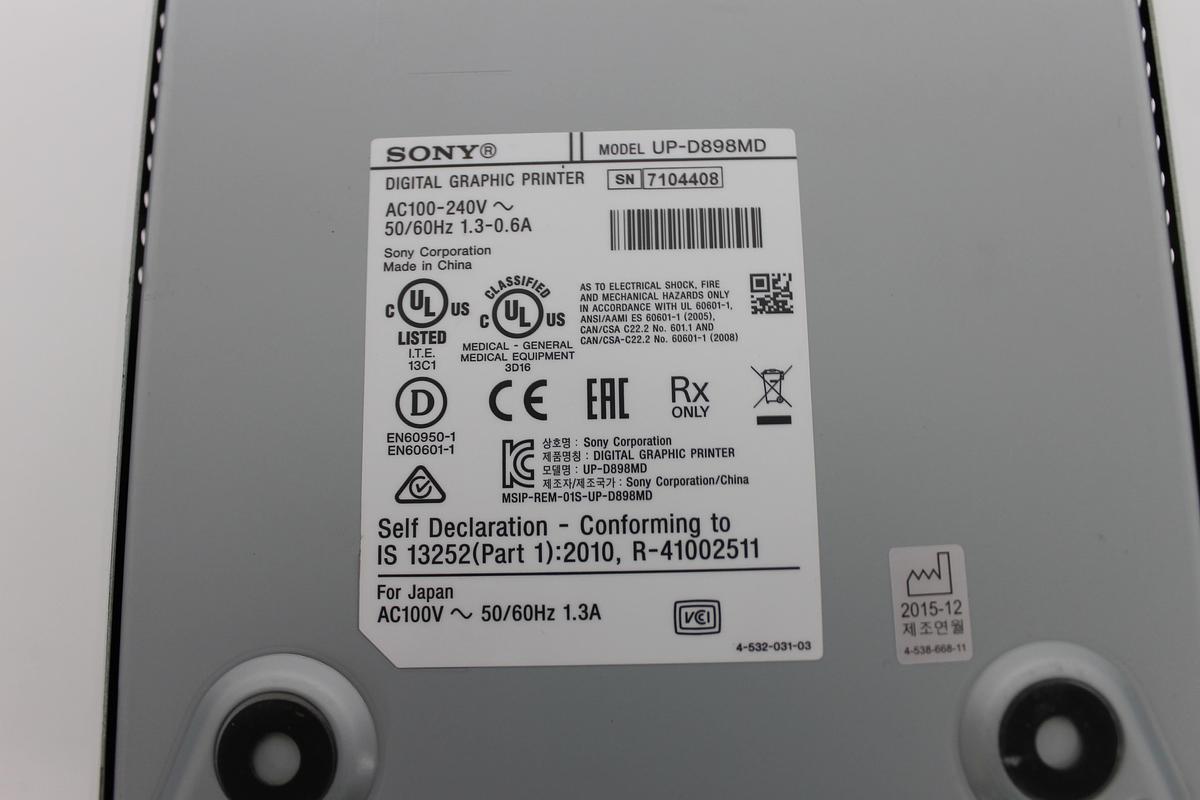 Used SONY UP-D898MD Digital Graphic Printer for GE Voluson E6/E8