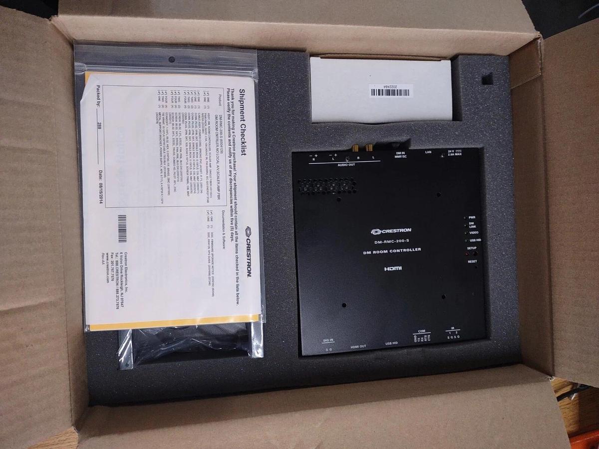Crestron DM-RMC-200-S, DM room controller, New Open Box , with all Accessories