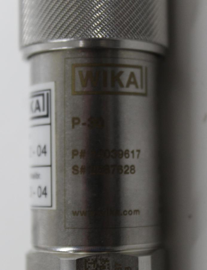 Used WIKA P-30 14039617 Precision Absolute Pressure Transducer 0-30 PSIA 0-10V