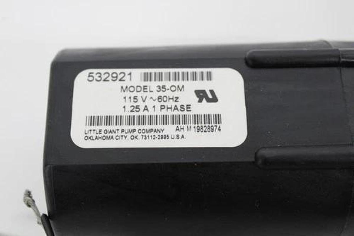 Used Little Giant Pump 532921 115V 1.25A 35-OM