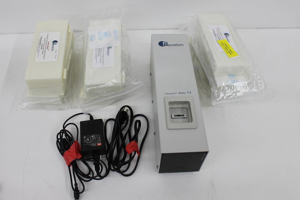 Used Nexcelom Cellometer Auto T4 Cell Counter w/ Cables + Cell Chambers