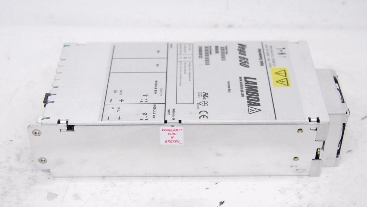 Used Lambda Vega 650 V600J6L Power Supply 24V 25A/6A (Modules E5H, B5)