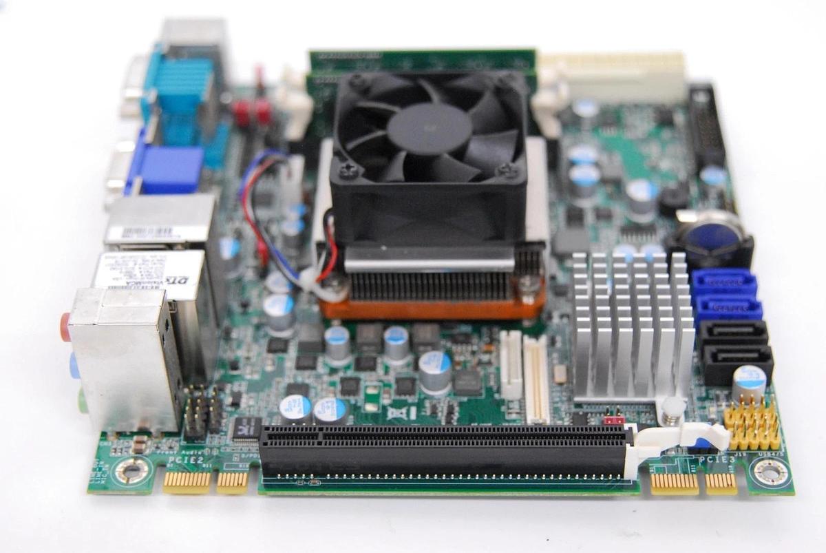 Used DFI HR100-CRM 774-HR1001-552G Mini-ITX Motherboard (8gb RAM, SR02T i7 CPU)