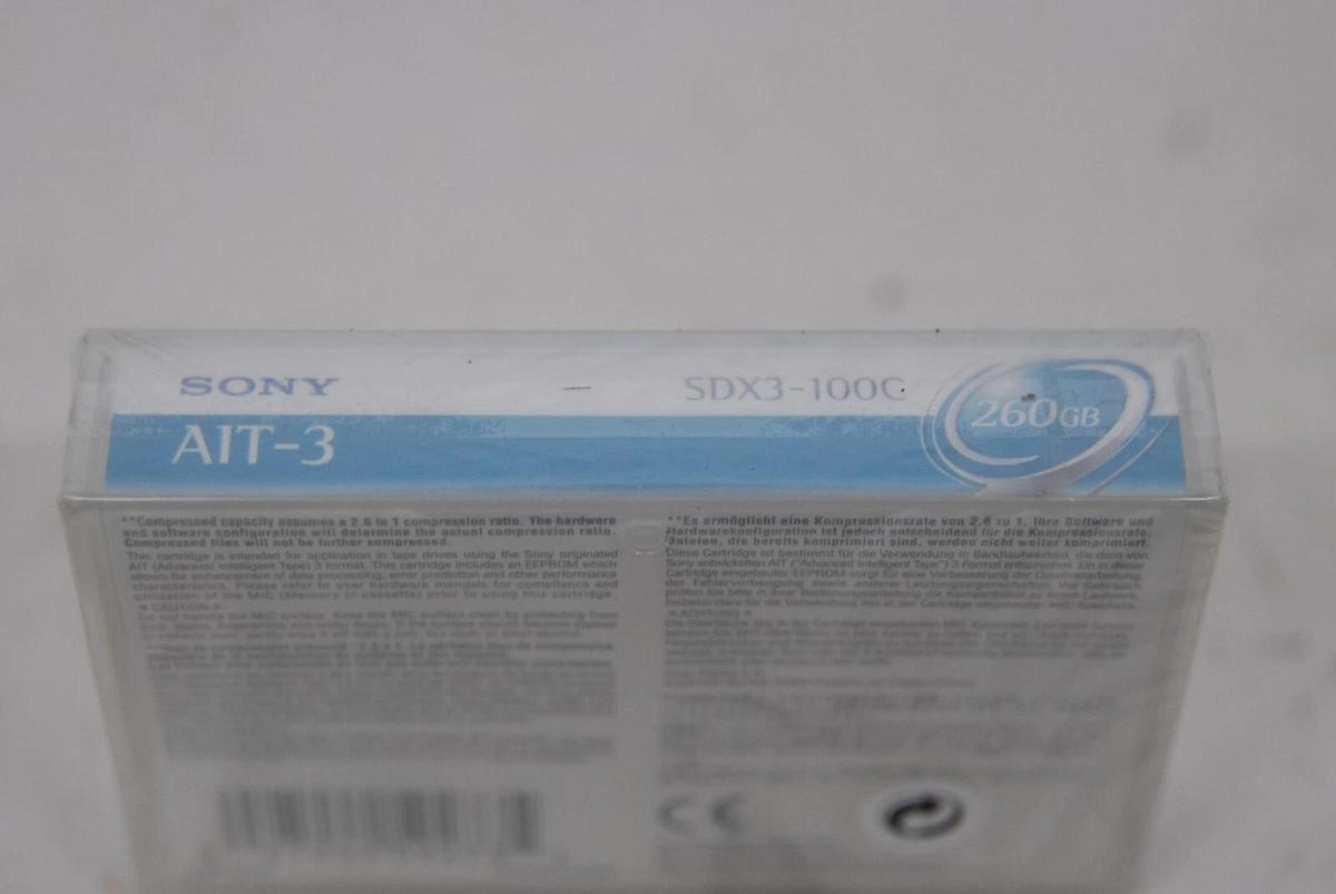 Used NEW - SONY Data Tape Cartridge SDX3-100C 260GB